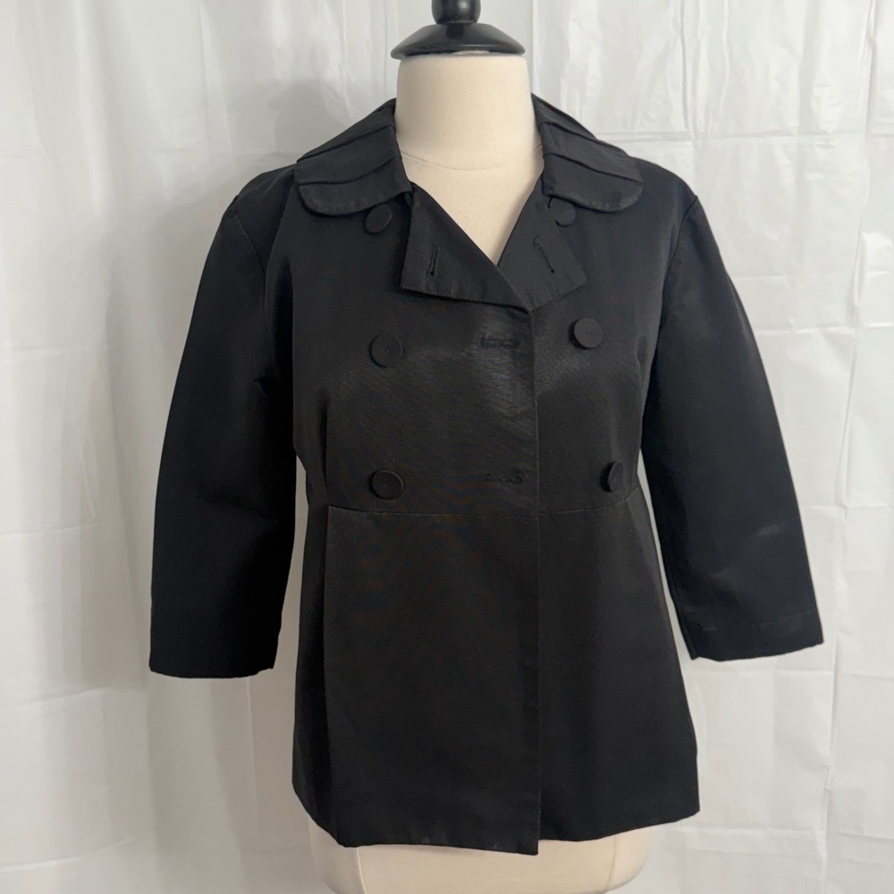 Mossimo 3/4 Sleeve Double Breasted Pleated Collar Blazer - Picture 5 of 9